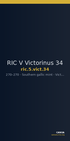 RIC V Victorinus 34 — CANOA