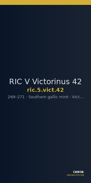 RIC V Victorinus 42 — CANOA