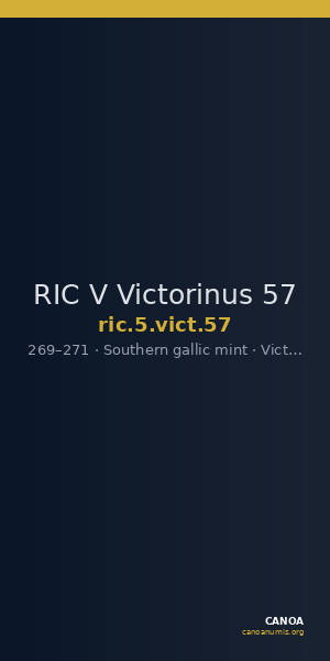 RIC V Victorinus 57 — CANOA