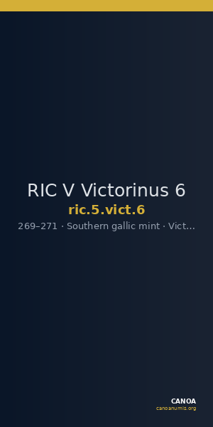 RIC V Victorinus 6 — CANOA