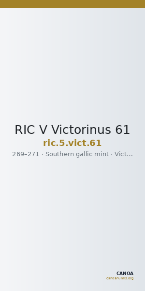 RIC V Victorinus 61 — CANOA