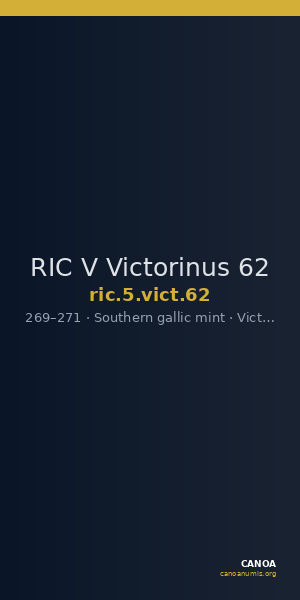 RIC V Victorinus 62 — CANOA
