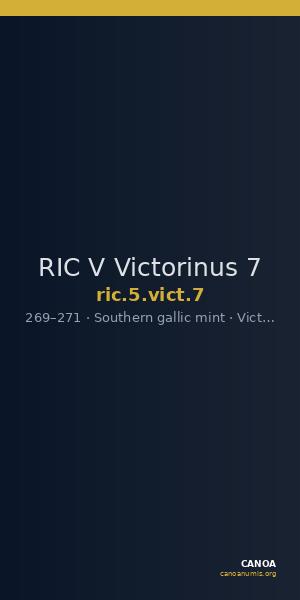 RIC V Victorinus 7 — CANOA