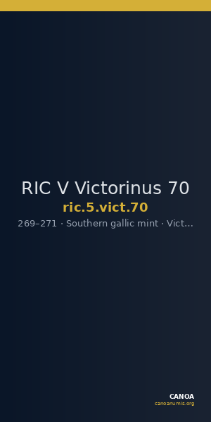 RIC V Victorinus 70 — CANOA