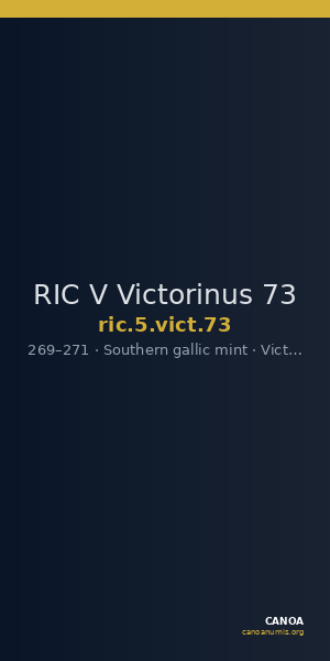 RIC V Victorinus 73 — CANOA