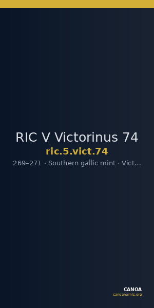 RIC V Victorinus 74 — CANOA