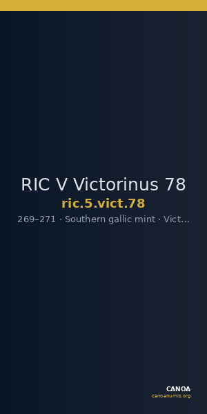 RIC V Victorinus 78 — CANOA