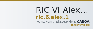 RIC VI Alexandria 1 — CANOA