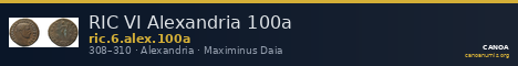 RIC VI Alexandria 100a — CANOA