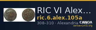 RIC VI Alexandria 105a — CANOA
