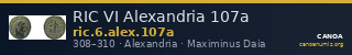 RIC VI Alexandria 107a — CANOA