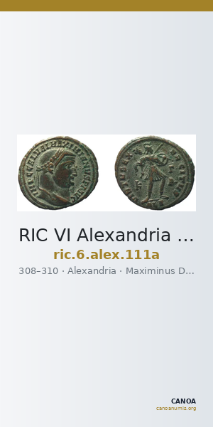 RIC VI Alexandria 111a — CANOA