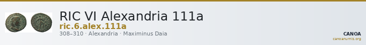 RIC VI Alexandria 111a — CANOA