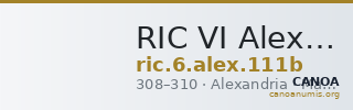 RIC VI Alexandria 111b — CANOA