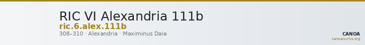 RIC VI Alexandria 111b — CANOA