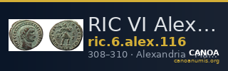 RIC VI Alexandria 116 — CANOA
