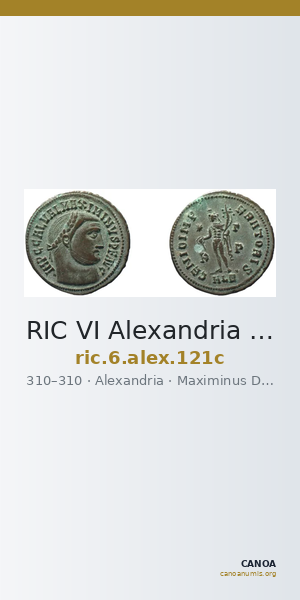 RIC VI Alexandria 121c — CANOA