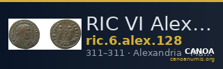 RIC VI Alexandria 128 — CANOA