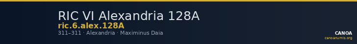 RIC VI Alexandria 128A — CANOA