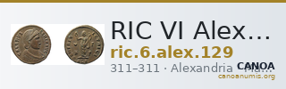 RIC VI Alexandria 129 — CANOA