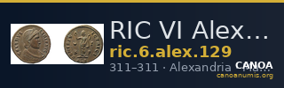 RIC VI Alexandria 129 — CANOA