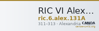 RIC VI Alexandria 131A — CANOA
