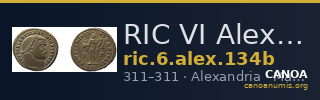 RIC VI Alexandria 134b — CANOA