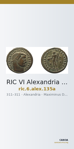 RIC VI Alexandria 135a — CANOA
