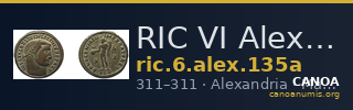 RIC VI Alexandria 135a — CANOA