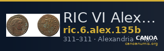 RIC VI Alexandria 135b — CANOA