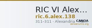 RIC VI Alexandria 138 — CANOA