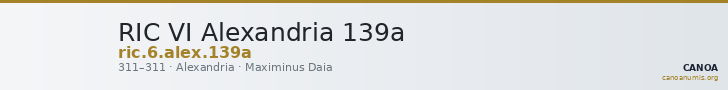 RIC VI Alexandria 139a — CANOA