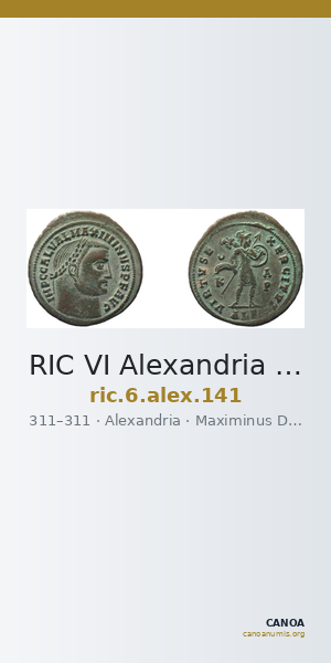 RIC VI Alexandria 141 — CANOA