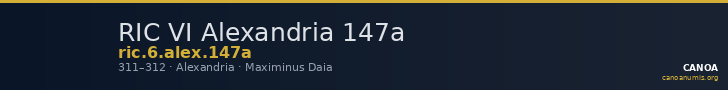 RIC VI Alexandria 147a — CANOA