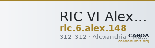 RIC VI Alexandria 148 — CANOA