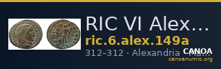 RIC VI Alexandria 149a — CANOA