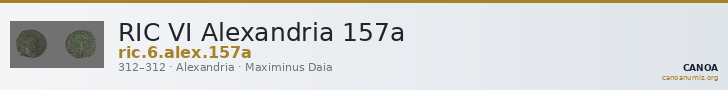 RIC VI Alexandria 157a — CANOA