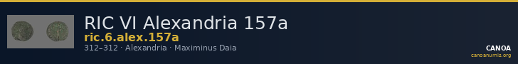 RIC VI Alexandria 157a — CANOA