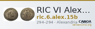 RIC VI Alexandria 15b — CANOA