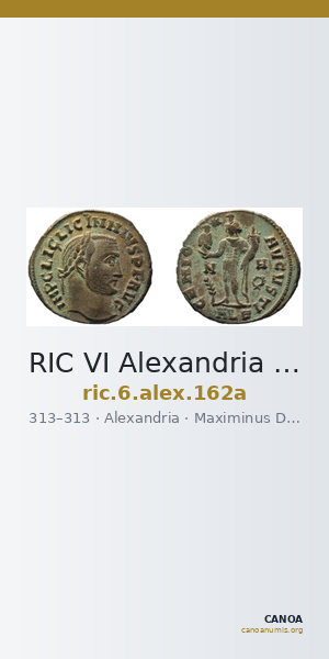RIC VI Alexandria 162a — CANOA