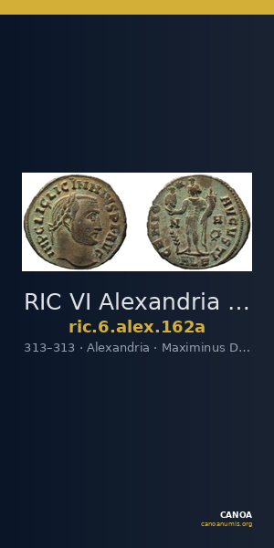RIC VI Alexandria 162a — CANOA
