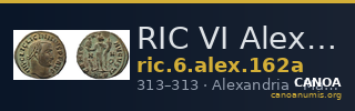 RIC VI Alexandria 162a — CANOA