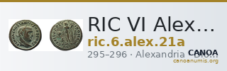 RIC VI Alexandria 21a — CANOA