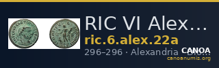 RIC VI Alexandria 22a — CANOA
