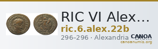 RIC VI Alexandria 22b — CANOA