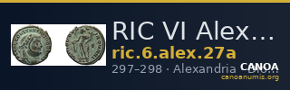 RIC VI Alexandria 27a — CANOA