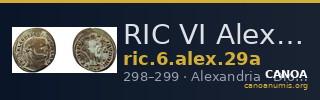 RIC VI Alexandria 29a — CANOA
