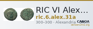 RIC VI Alexandria 31a — CANOA
