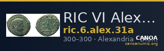 RIC VI Alexandria 31a — CANOA