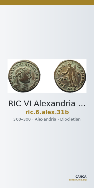 RIC VI Alexandria 31b — CANOA